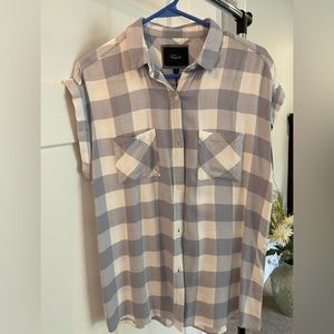 Rails Soft Checkered Sleeveless Top.